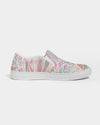 Floral | Pastel Leaves Women's Slip-On Canvas Shoe - Katrynthia Law