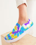 Tie Dye | Blue, Purple, Orange/Yellow, White Women's Slip-On Canvas Shoe - Katrynthia Law