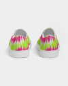 Tie Dye | Pink, Green, White Women's Slip-On Canvas Shoe - Katrynthia Law