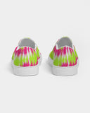 Tie Dye | Pink, Green, White Women's Slip-On Canvas Shoe - Katrynthia Law