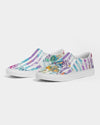 Dreamscape | White Rainbow Women's Slip-On Canvas Shoe - Katrynthia Law