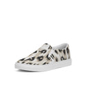 Safari | Snow Leopard Women's Slip-On Canvas Shoe - Katrynthia Law