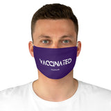 Vaccinated Purple Unisex Fabric Face Mask