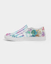 Dreamscape | White Rainbow Women's Slip-On Canvas Shoe - Katrynthia Law