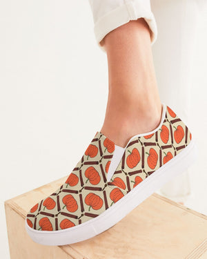Fall | Pumpkin Pie Women's Slip-On Canvas Shoe - Katrynthia Law