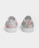 Floral | Pastel Leaves Women's Slip-On Canvas Shoe - Katrynthia Law