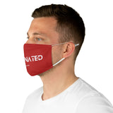 Vaccinated Red Unisex Fabric Face Mask