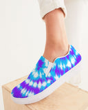 Tie Dye | Blue, Purple, White Women's Slip-On Canvas Shoe - Katrynthia Law