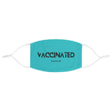 Vaccinated Turquoise Unisex Fabric Face Mask