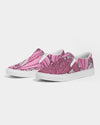 Floral | Pink Leaves Women's Slip-On Canvas Shoe - Katrynthia Law