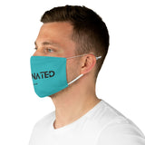 Vaccinated Turquoise Unisex Fabric Face Mask