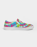 Tie Dye | Pink, Green, Blue, White Women's Slip-On Canvas Shoe - Katrynthia Law