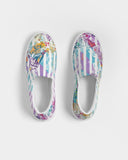 Dreamscape | White Rainbow Women's Slip-On Canvas Shoe - Katrynthia Law