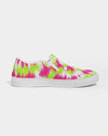 Tie Dye | Pink, Green, White Women's Slip-On Canvas Shoe - Katrynthia Law