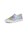 Dreamscape | White Rainbow Women's Slip-On Canvas Shoe - Katrynthia Law