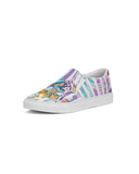 Dreamscape | White Rainbow Women's Slip-On Canvas Shoe - Katrynthia Law