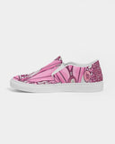 Floral | Pink Leaves Women's Slip-On Canvas Shoe - Katrynthia Law