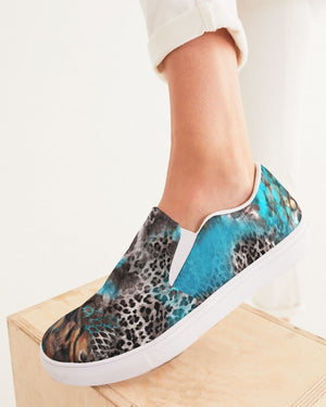 Safari | Cheetah Scales Women's Slip-On Canvas Shoe - Katrynthia Law