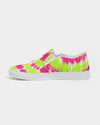 Tie Dye | Pink, Green, White Women's Slip-On Canvas Shoe - Katrynthia Law