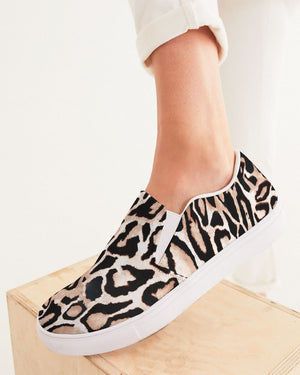 Safari | Leopard Women's Slip-On Canvas Shoe - Katrynthia Law
